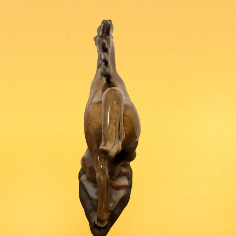 Ceramic Horse Glossy Glaze Figurine Hobbiest Hand Painted