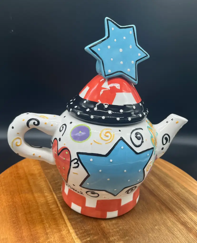 Joanne Delomba With Love Joanne Teapot - Colorful, Whimsical
