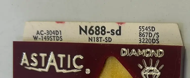 Vintage Astatic Diamond NOS Replacement Record Player Stylus/Needle N688-sd Sonotone