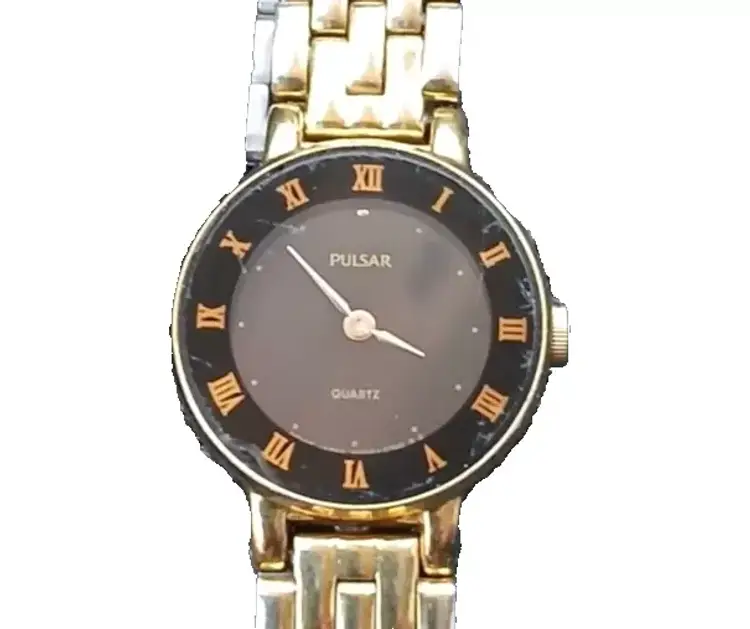 Seiko Pulsar Women's Watch Quartz Analog V400-0270 Gold Tone Bracelet Band