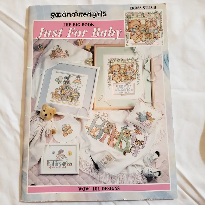 Used 1996 good natured girls The Big Book Just For Baby cross-stitch pattern book