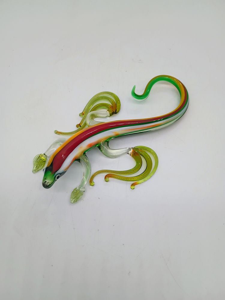 Hand Blown Russian Art Glass Long Toed Salamander Lizard Figurine