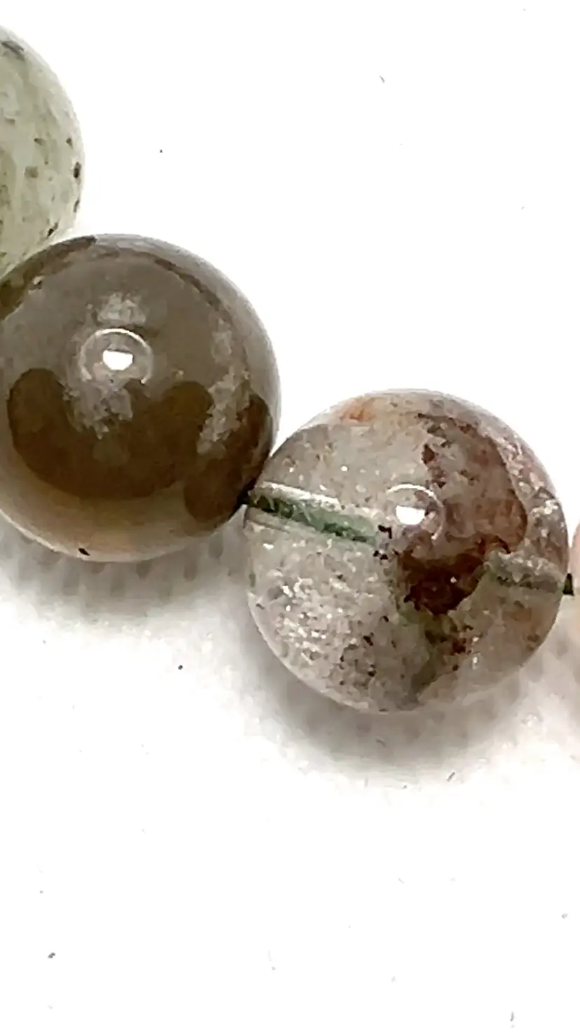 Garden Quartz 14mm Beads 7” Stretch Bracelet Jewelry