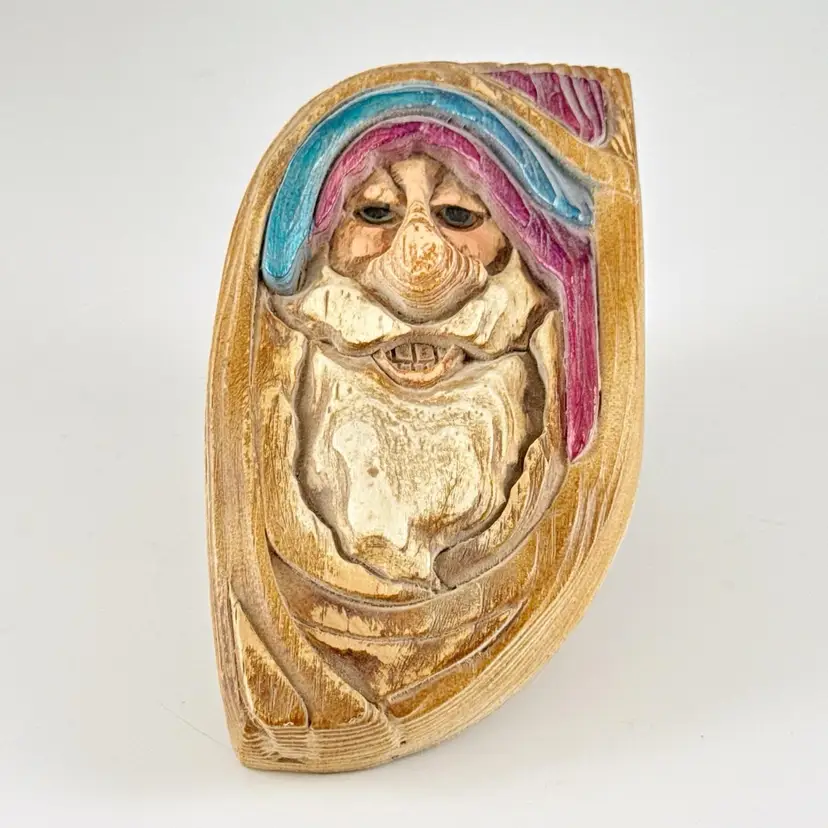 Whitney Wizard RA Pitz Studio Trinket Box Magic Gnome Wood Carving Ltd Ed 1987