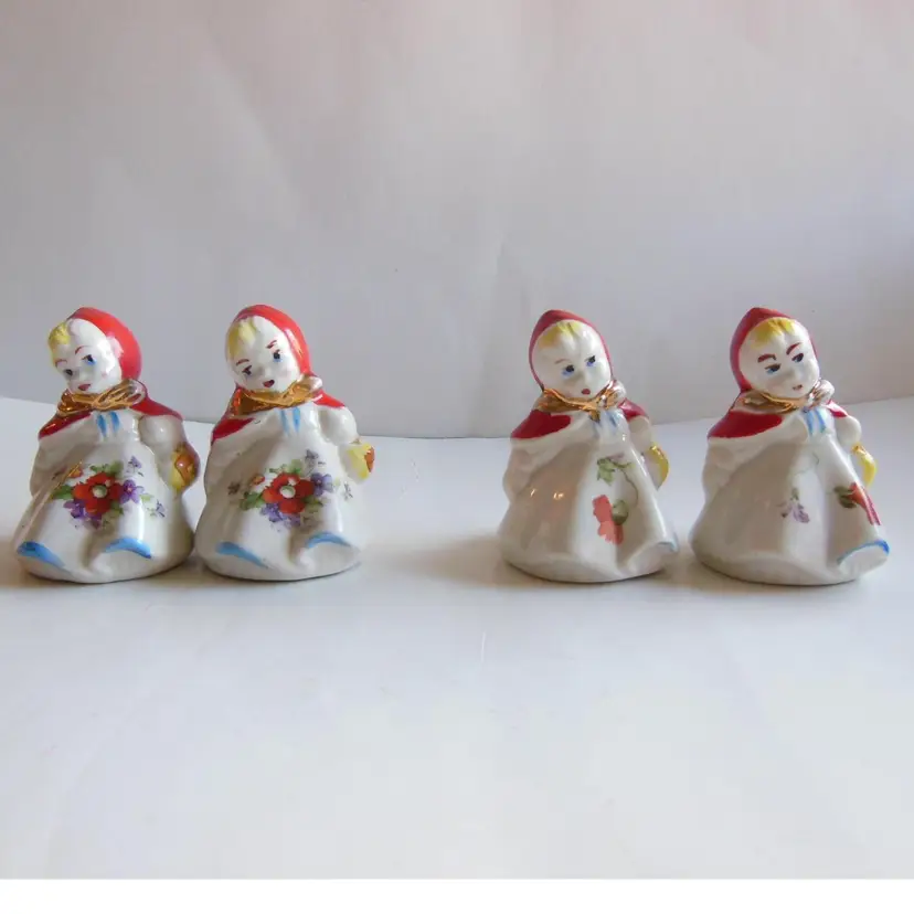 Vintage HULL POTTERY Little Red Riding Hood #135889 Salt & Pepper Shaker Sets. 2 Sets Available!
