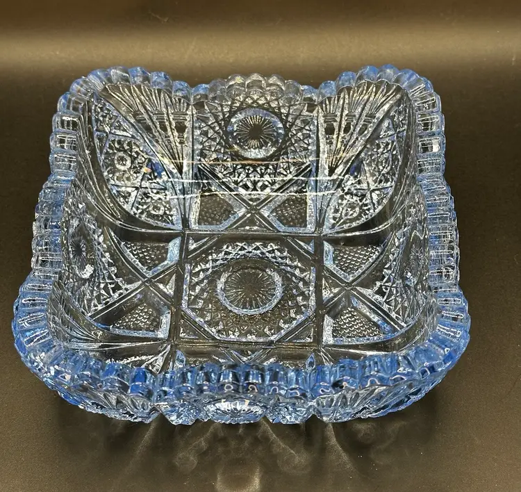 Imperial Glass Blue Square Dish