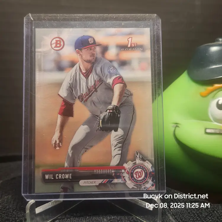 2017 Bowman Draft Silver - Wil Crowe Washington Nationals 169/499