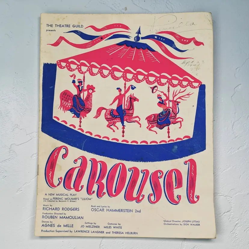 Carousel A New Musical Play Presented by The Theatre Guild Souvenir Book 1940s