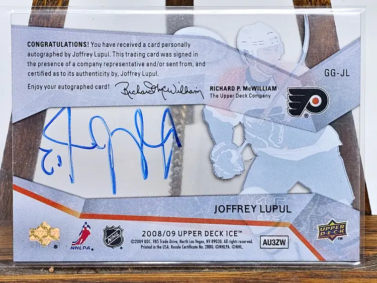 2008-09 Upper Deck Ice Glacial Graphs Joffrey Lupul #GG-JL Auto Autograph Flyers