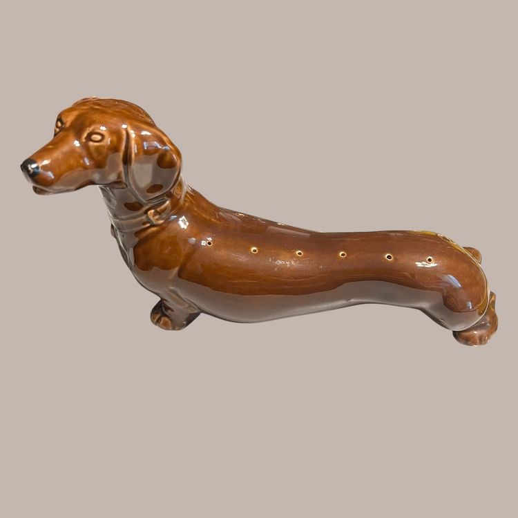 Vintage MCM Dachshund Dog Hors D'Oeuvres Toothpick  Holder