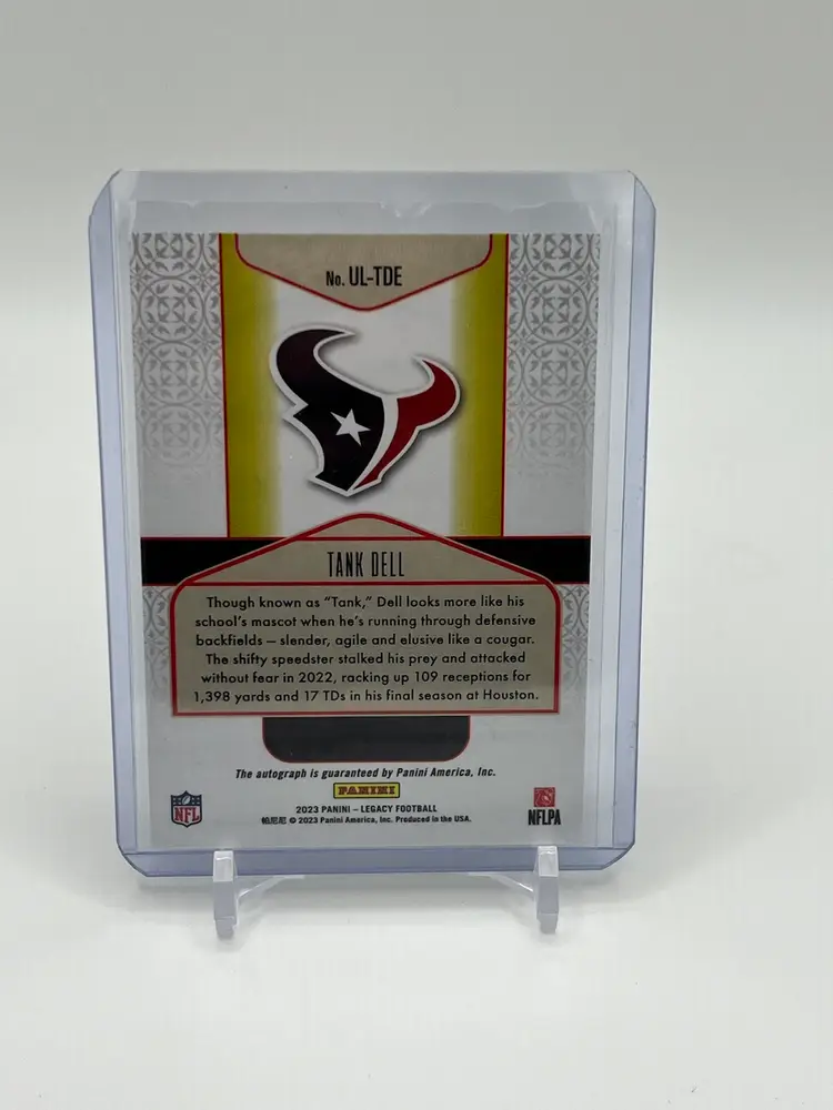 Tank Dell Auto Under The Lights 2023 Panini Legacy Football Houston Texans 