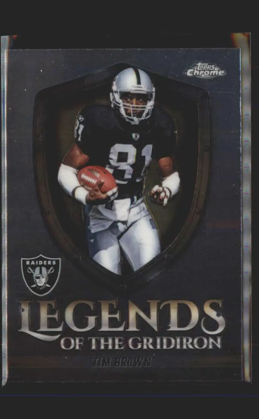 Tim Brown 2025 Topps Chrome #LOG-22 Legends of the Gridiron - (140) - Oakland Raiders
