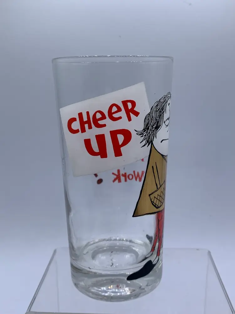 Vintage Osborne Kemper Thomas Highball Glass - Cheer Up You Could Be At Work, 1950’s