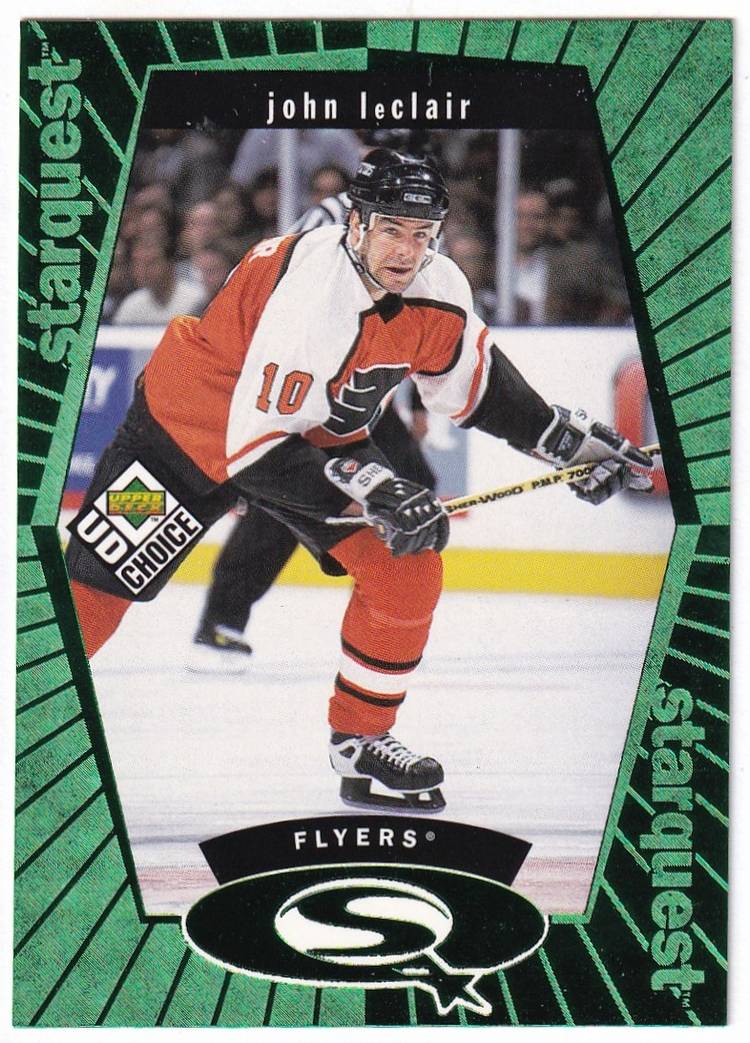1998-99 UD Choice StarQuest Green #SQ15 John LeClair Philadelphia Flyers Hockey Card