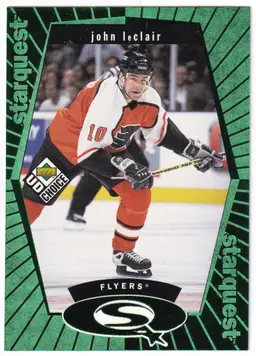 1998-99 UD Choice StarQuest Green #SQ15 John LeClair Philadelphia Flyers Hockey Card