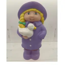 Vintage Cabbage Patch Doll Rubber Bank Purple 1983 8”