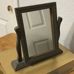 Vintage Wooden Carved Swivel Mirror