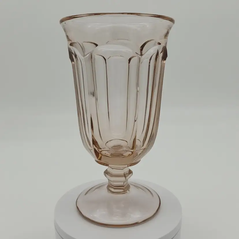 Imperial Glass Old Williamsburg Azalea Pink Iced Tea Glasses Set of 2 *GLOWS*