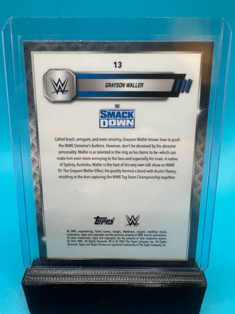 Grayson Waller Topps Chrome Sepia Refractor
