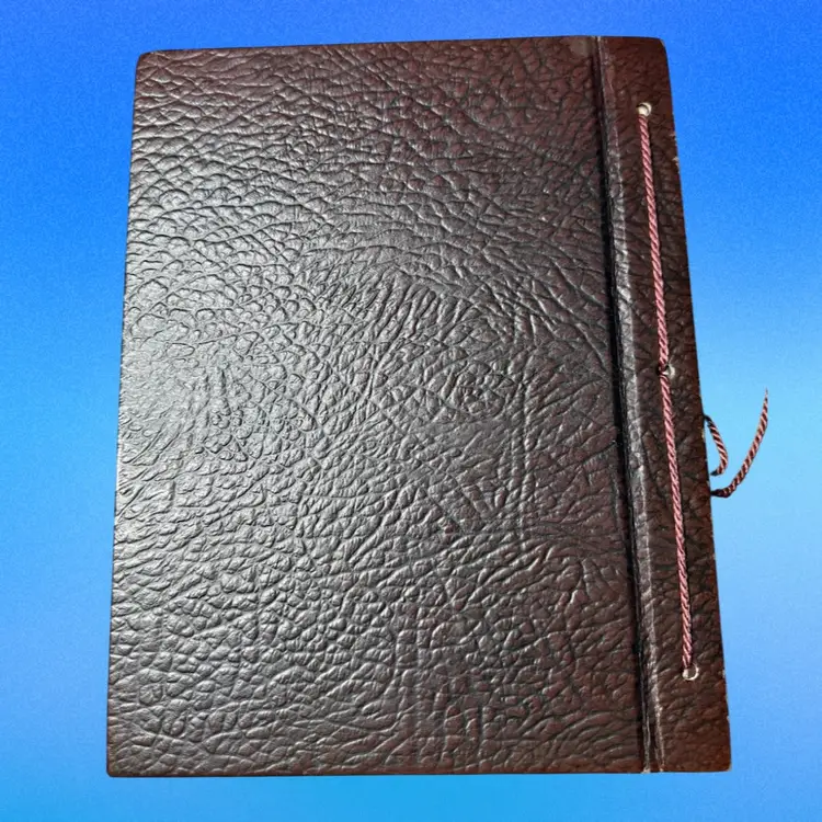 1948 Leaves Of Gold Leather Bound Book, Prayers & Inspirational Phrases, Revised