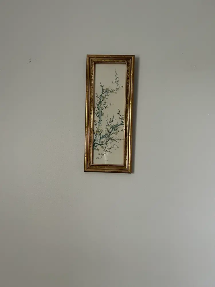 Ho Chi Art Print With Gold Frame 1950-1960. 17 X 7 Inches