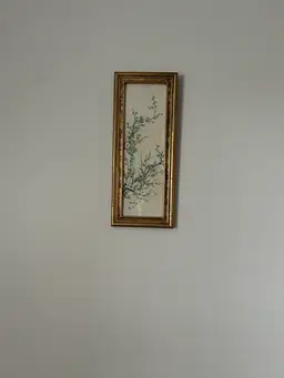 Ho Chi Art Print With Gold Frame 1950-1960. 17 X 7 Inches