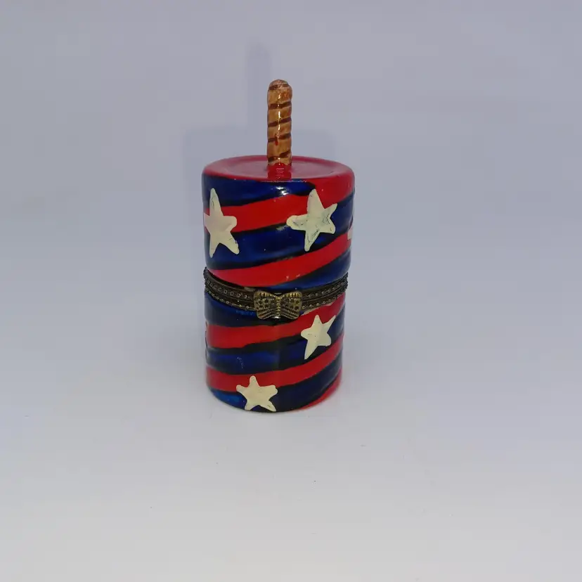 Firecracker Trinket Box Patriotic Americana 4th of July