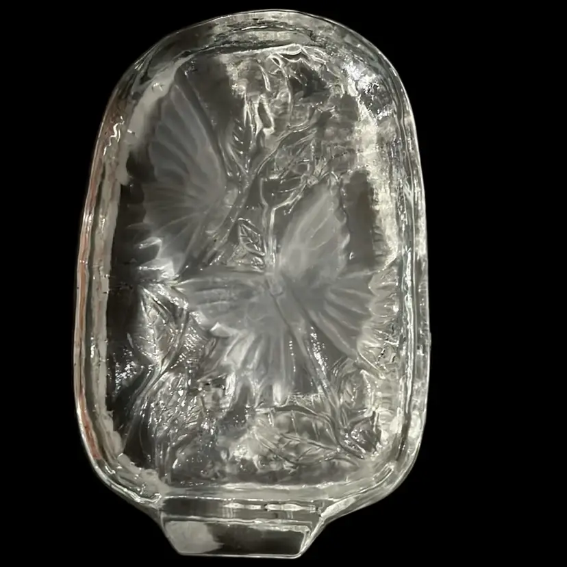 Vintage LE Smith Crystal Butterfly & Rose Classic Simplicity Decor