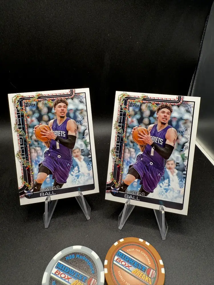 Lamello Ball Holiday And Holiday Ssp Variation 25-26 Topps Holiday NBA Charlotte Hornets