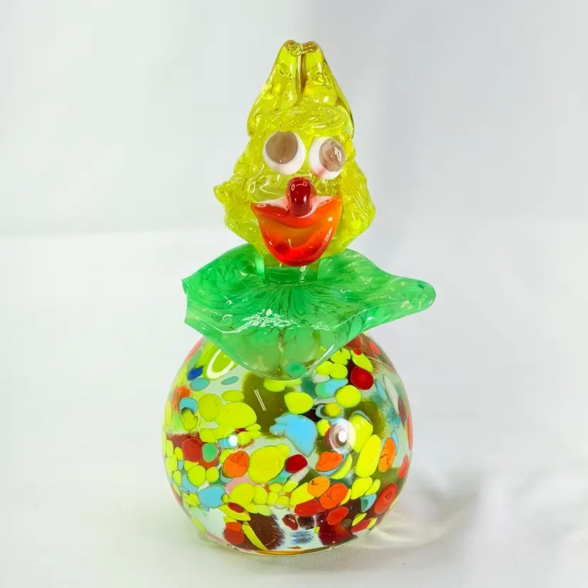 Murano Clown Paperweight As Is