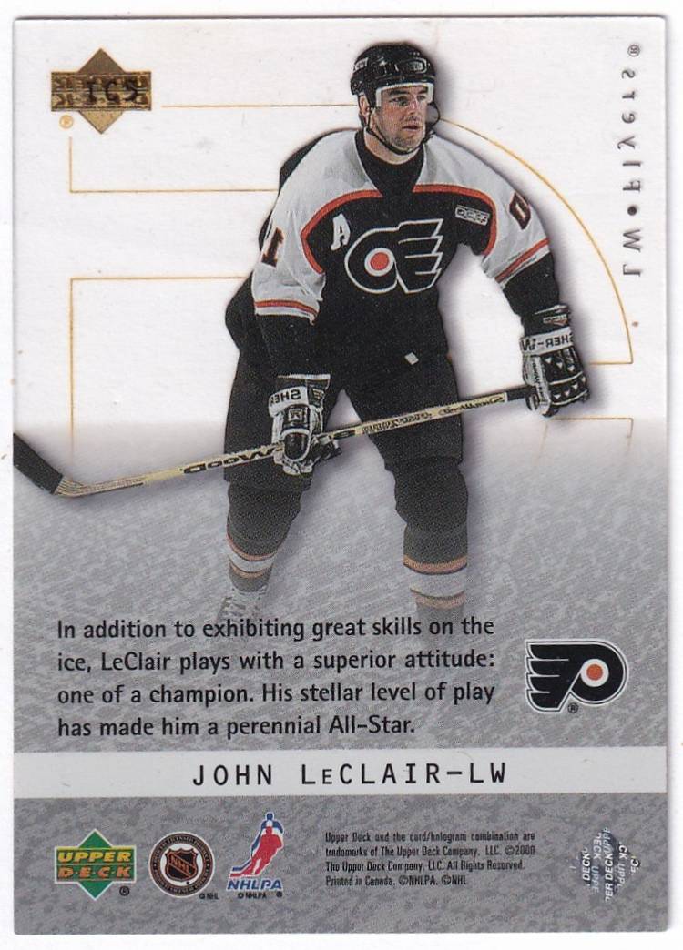 2000-01 Upper Deck Ice Champions #IC5 John LeClair Philadelphia Flyers Hockey Card