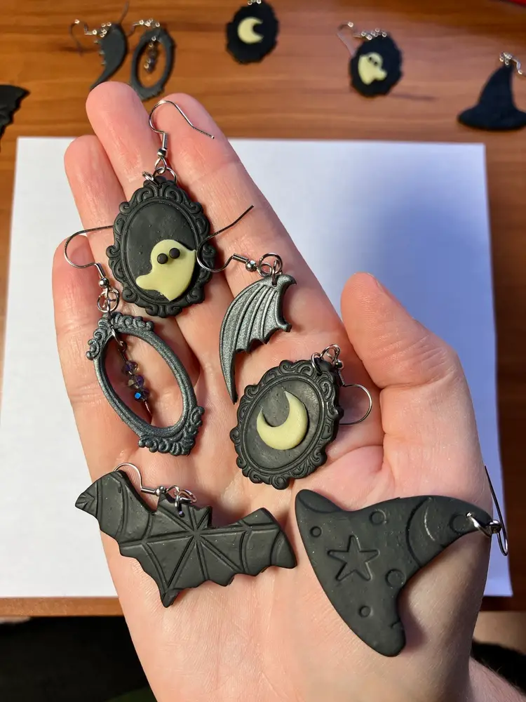Pop Up Handmade Halloween Polymer Clay Earrings Sale