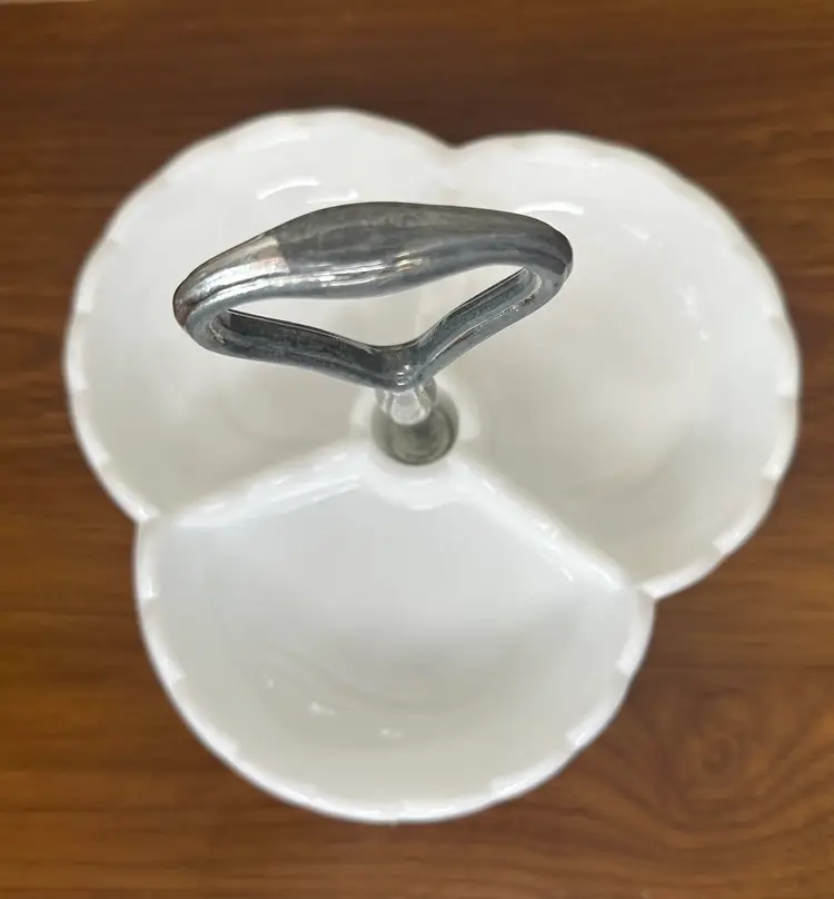 Fenton Hobnail Trio Dish With Handle