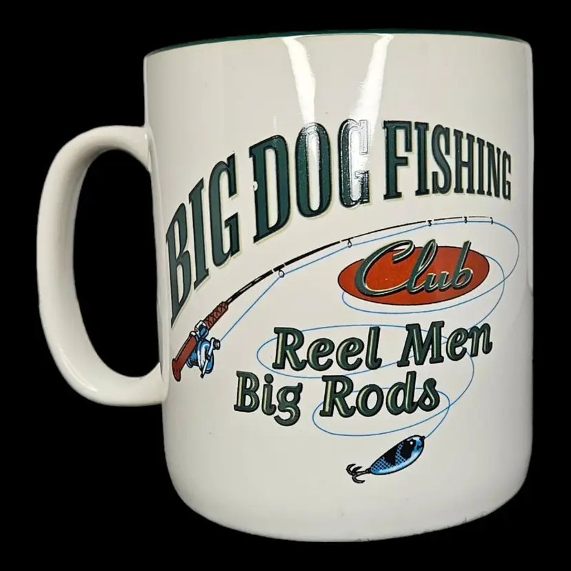 Big Dog Fishing "Reel Men Big Rods" 30oz Ceramic Mug New