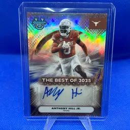 Anthony Hill Jr. 2025 Bowman Best U Refractor Auto Texas Longhorns
