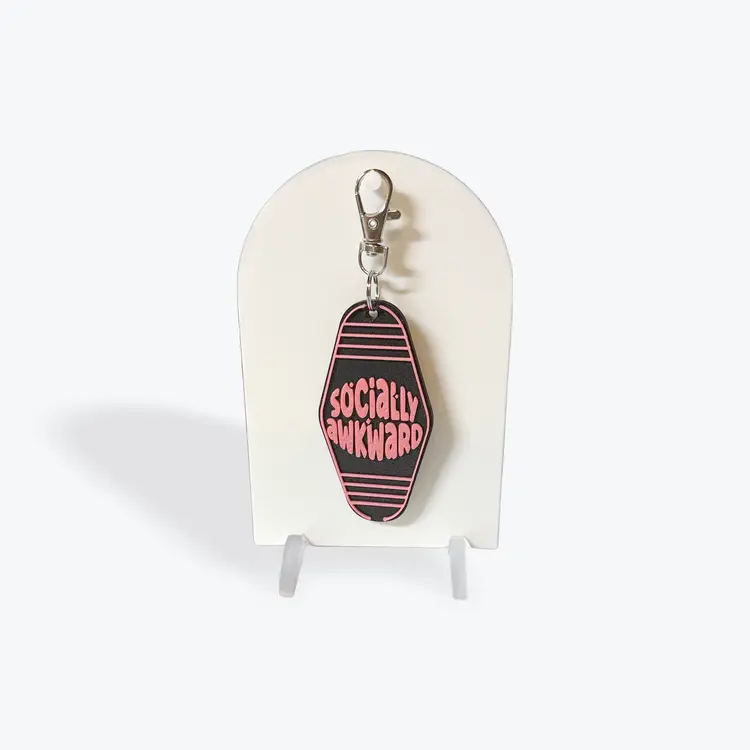 "Socially Awkward" Hotel Keychain