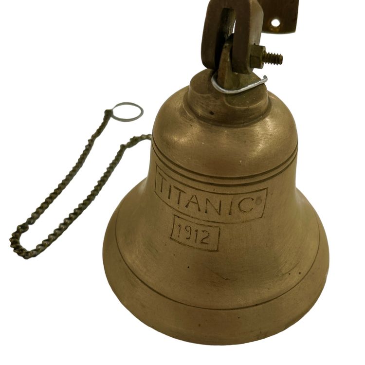 Decorative Titanic 1912 Wall Mounted Brass With Wire Chain Metal Bell