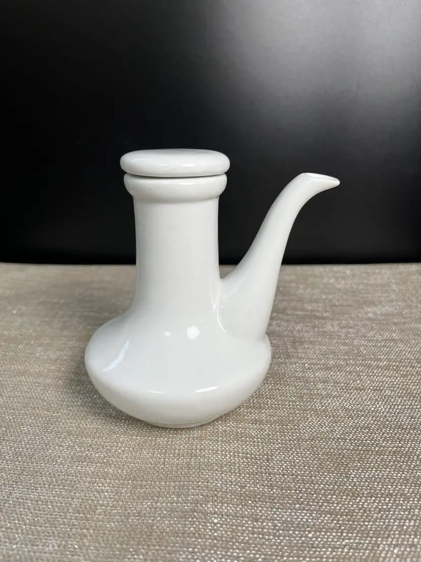 Glossy, Creamy White-Vinegar or Syrup Vessel