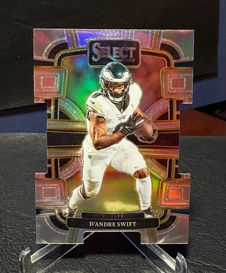 D'Andre Swift 2023 Select #81 DIE-CUT PRIZM 2024 Topps PINK McNabb Ringo Red RC