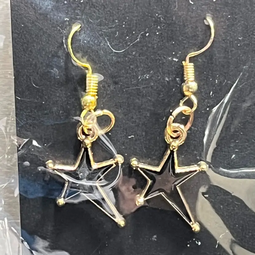 Black Stars Earrings Made By Me