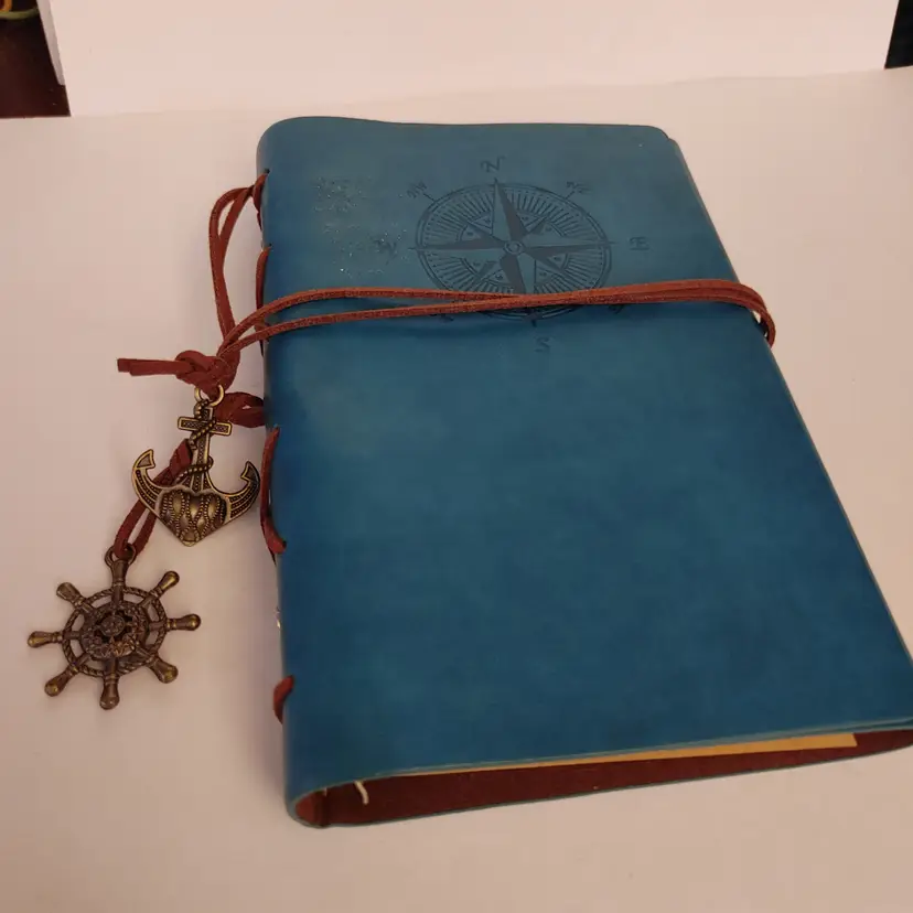 MaleDen Nautical Leather Refillable Journal. 5 x 7.5.