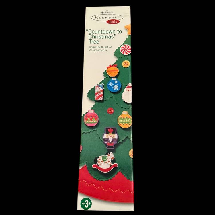 Vtg 2004 Hallmark Keepsake Kids Countdown To Christmas Advent Calendar Felt Tree