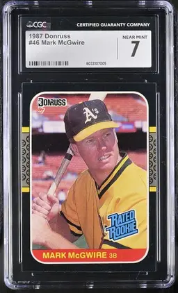 1987 Donruss Mark McGwire #46 Rated Rookie