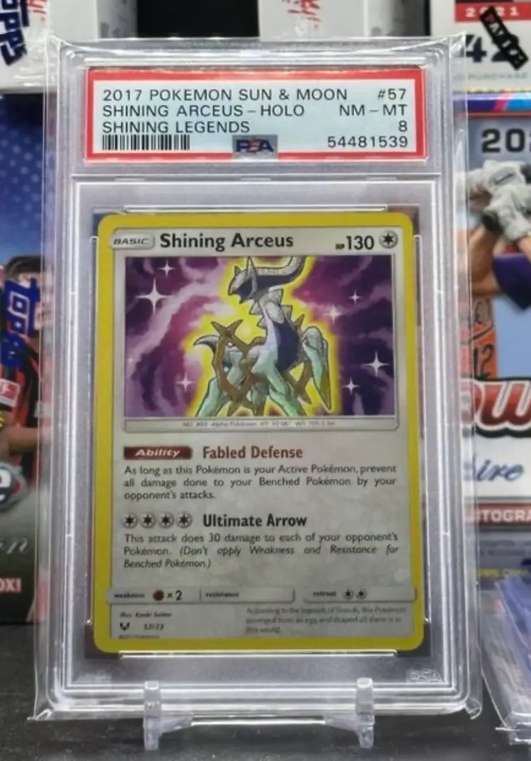Shining Arceus 57/73 Shining Legends Holo PSA 8