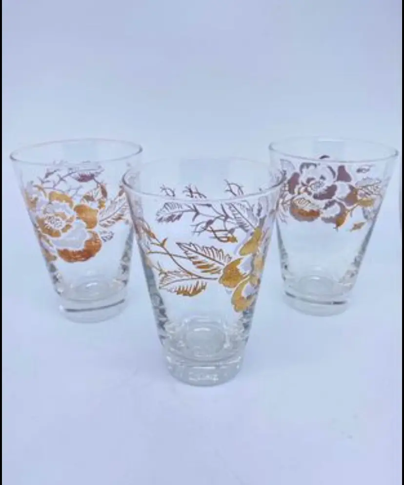 3 Vintage MC tumblers Libbey glass set