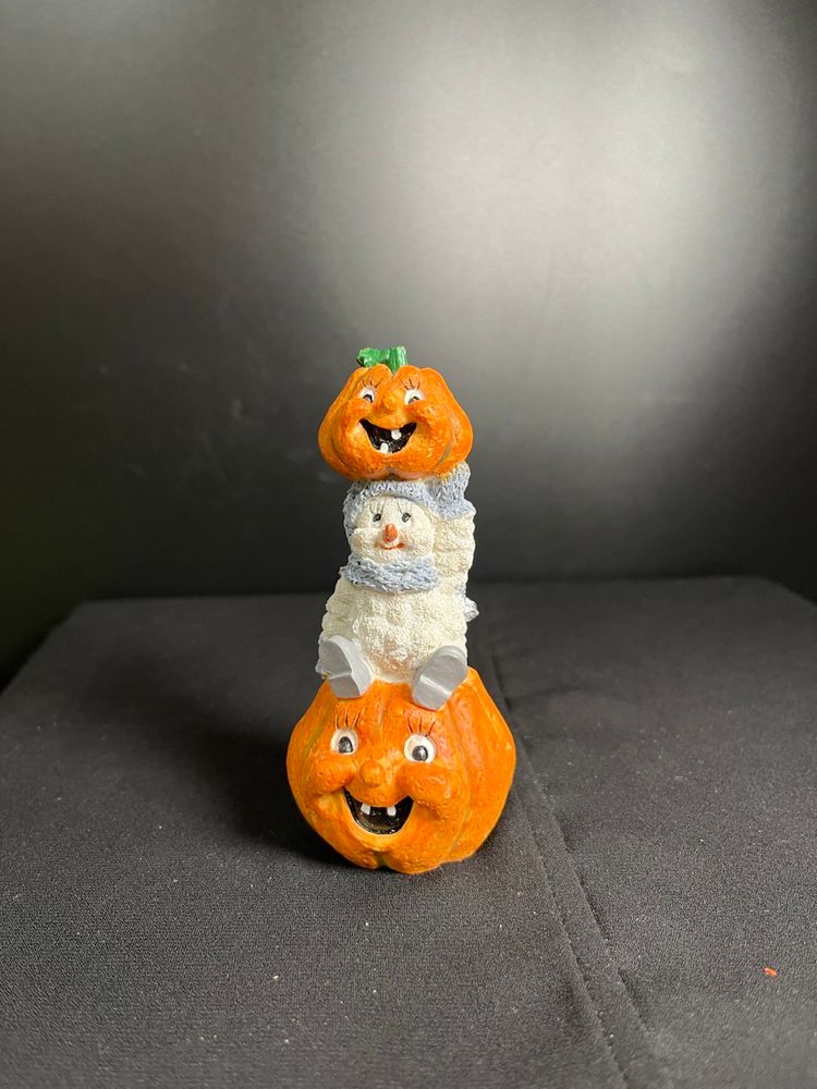 Enesco Snow Buddies "Boo Buddy"-Snowman with 2 Jack O Lanterns! - Lot 60