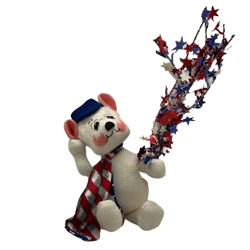 Annalee 8" Patriotic Bear With Tie and Stars 2003