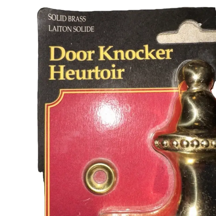 Amerock Solid Brass Colonial Style Door Knocker New Old Stock Vintage