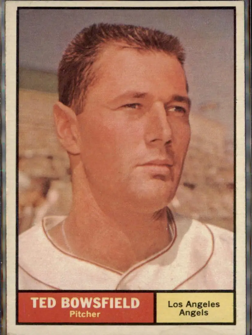 1961 Topps #216 Ted Bowsfield - ( ) - Los Angeles Angels