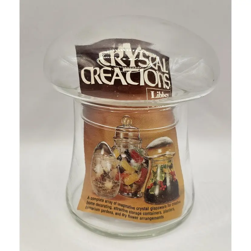 Libbey Crystal Creations 8oz Mushroom Jar/Terrarium